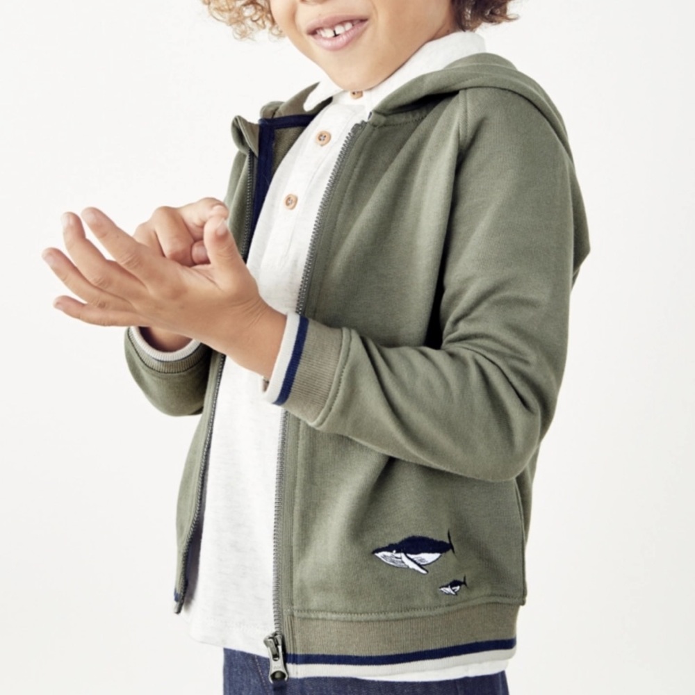 Baby Hooded Zip Sweatshirt - The White Company